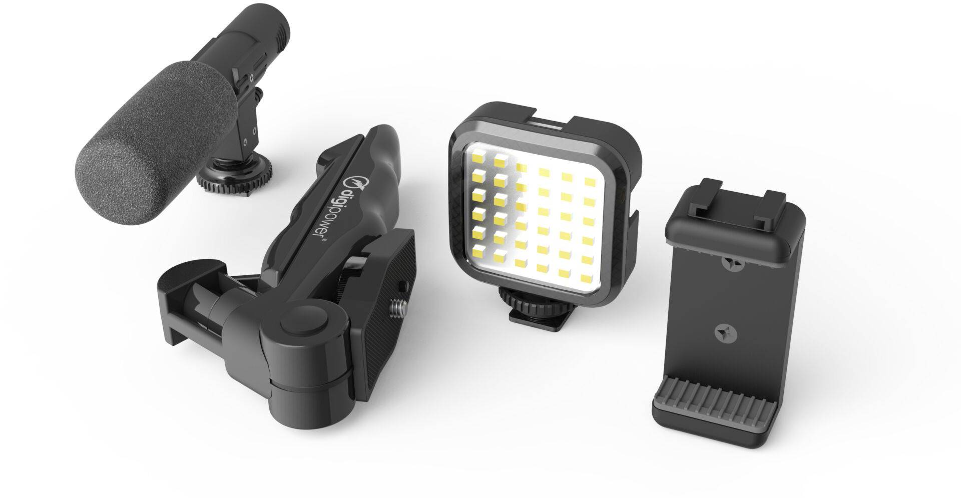 DigiPower Vlogging Kit 4-teilig LED Smartphone Licht
