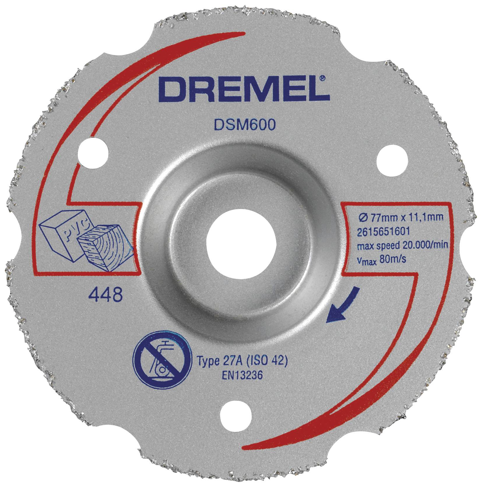 Dremel 2615S600JB Trennscheibe gekröpft 77 mm 1 St. Hartholz, Weichholz, Sperrholz, Laminat, Faser, Kunststoff, Gipskarton, Plexiglas, Vinyl
