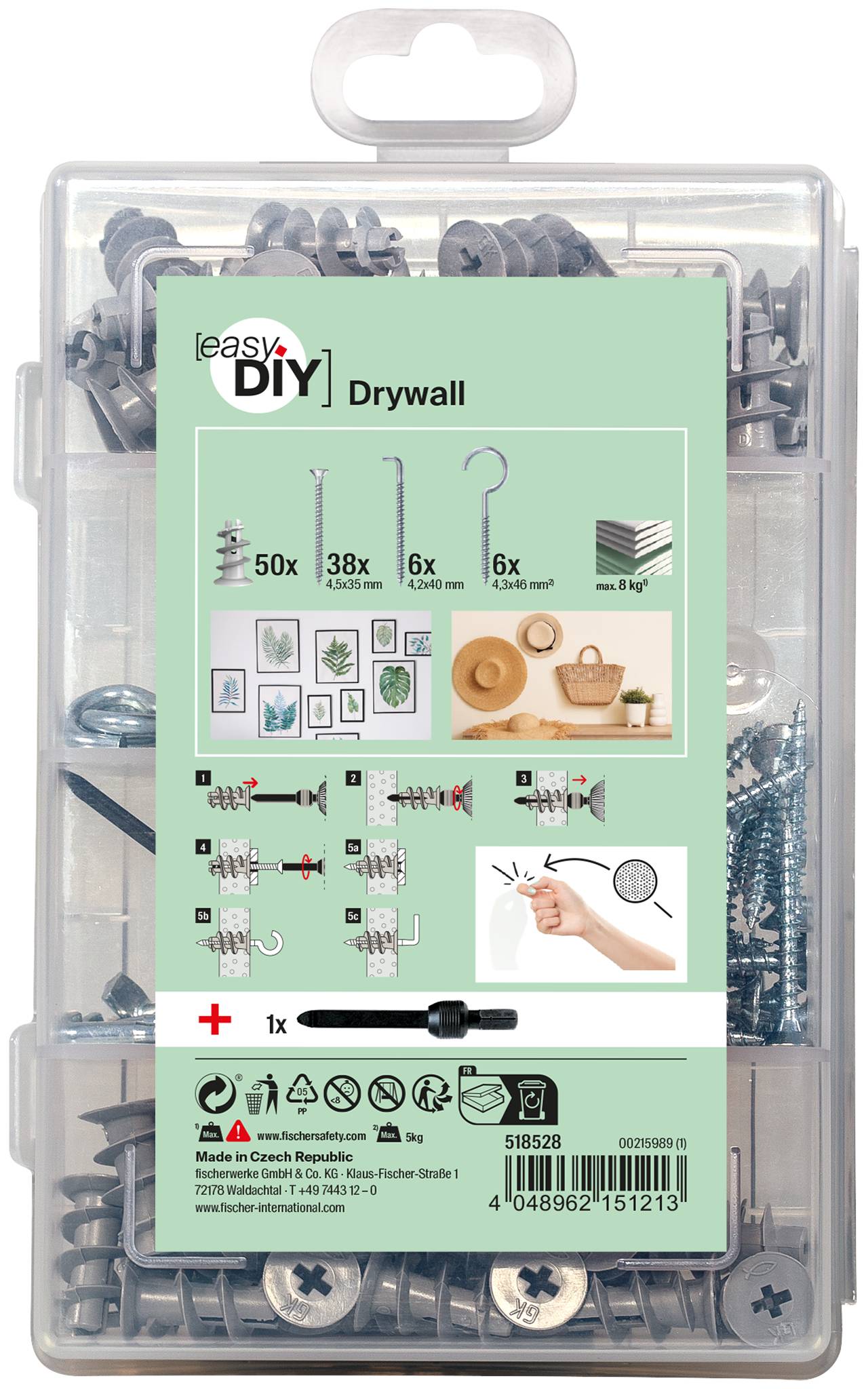 Fischer 518528 PROFI-BOX GK Dübelsortiment 1 Set