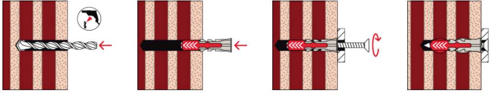 Fischer 535980 DUOPOWER 8 Big Pack Dübel 40mm 8mm 120St.