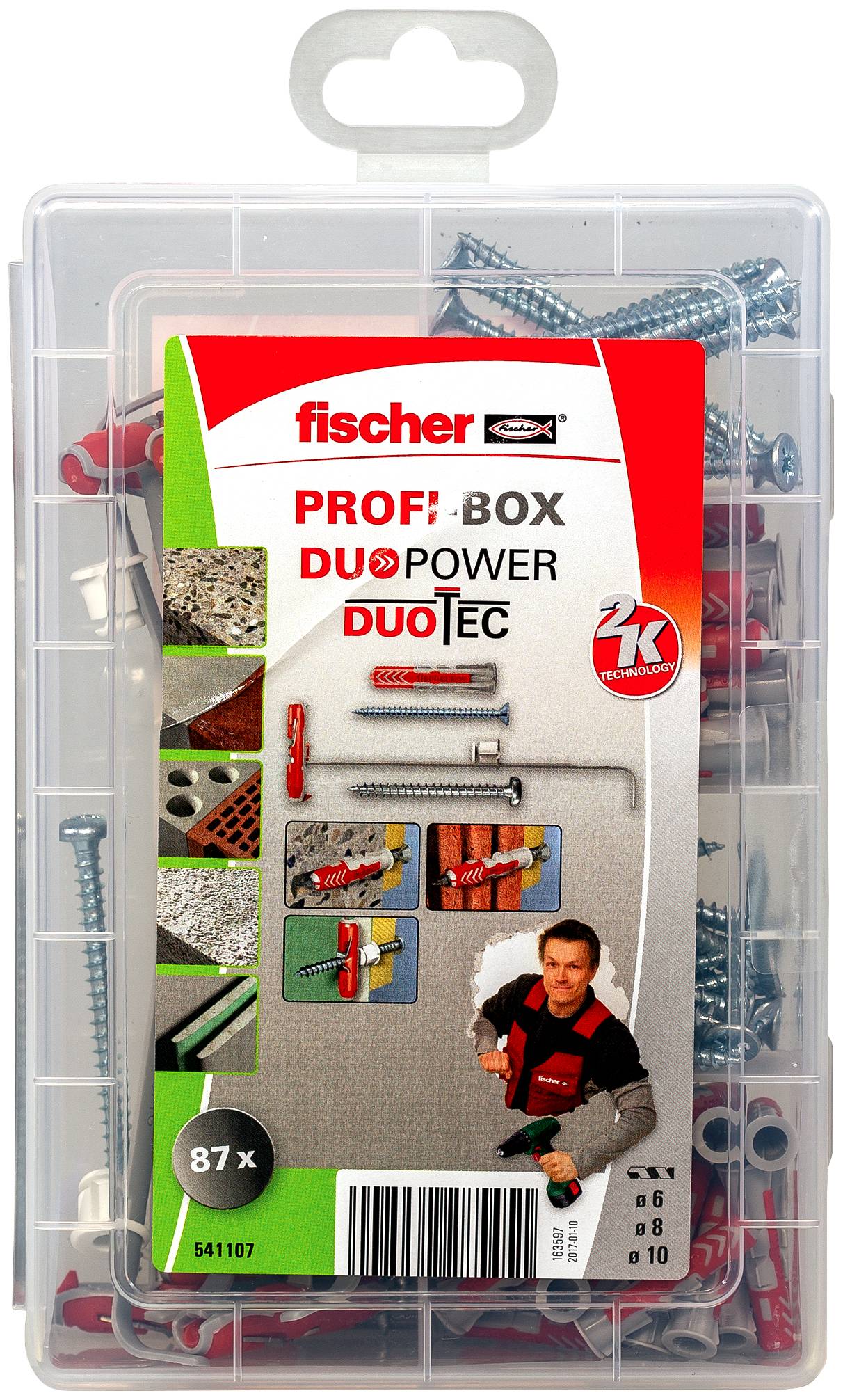 Fischer 541107 PROFI-BOX DUOPOWER-DUOTEC Dübelsortiment 1 Set