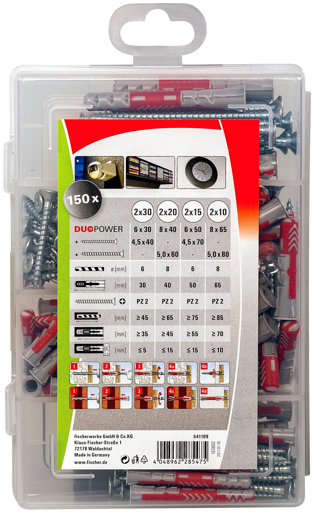 Fischer 541109 PROFI-BOX DUOPOWER Dübelsortiment 1 Set