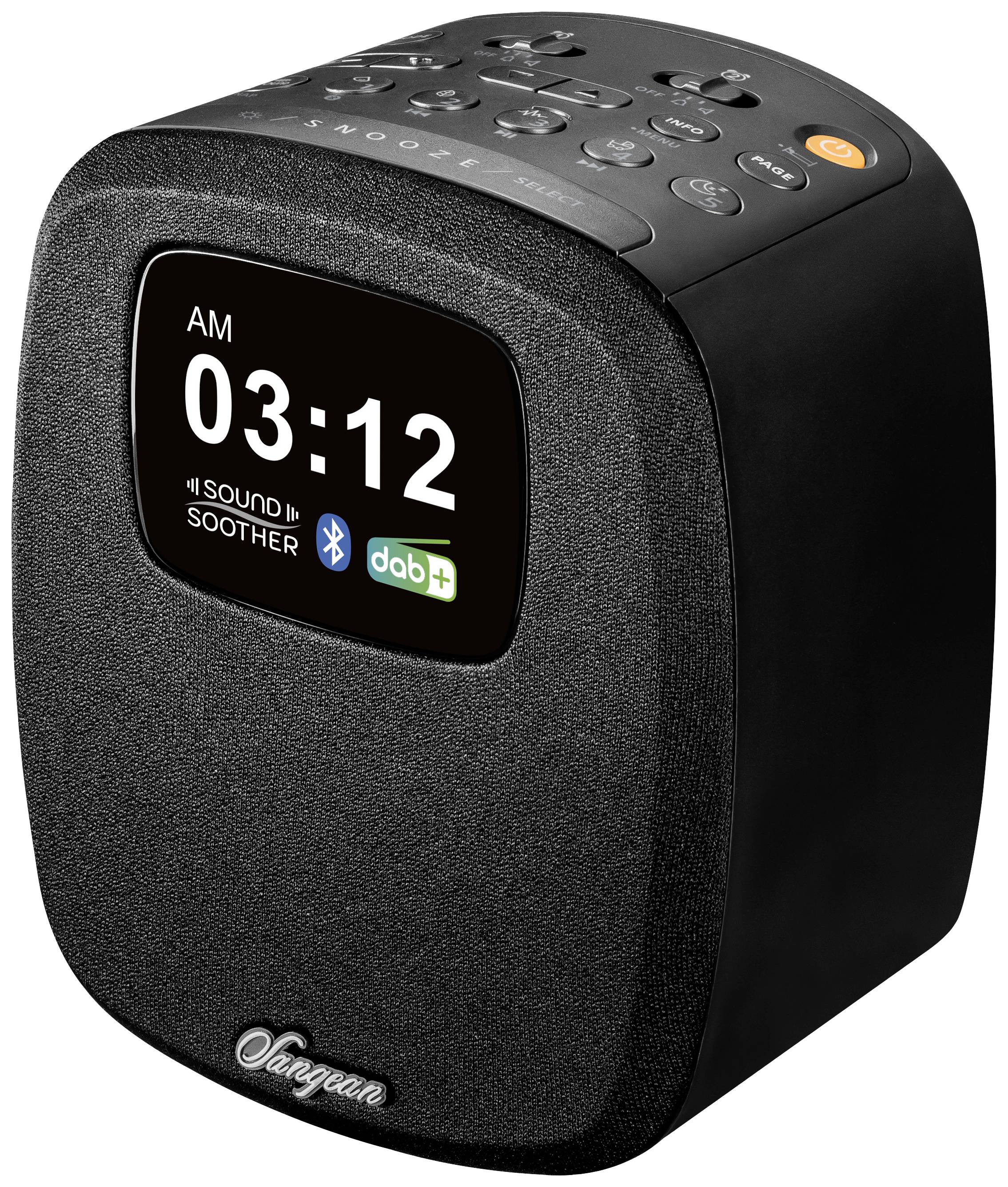 Sangean DCR-83 Tischradio DAB+, UKW AUX, Bluetooth®, USB Akku-Ladefunktion, Weckfunktion Schwarz