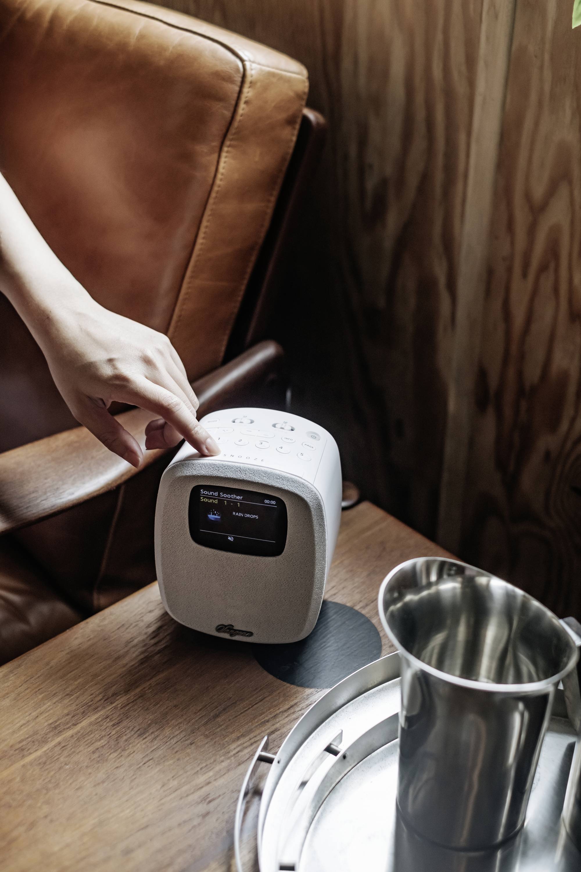 Sangean DCR-83 Tischradio DAB+, UKW AUX, Bluetooth®, USB Akku-Ladefunktion, Weckfunktion Weiß