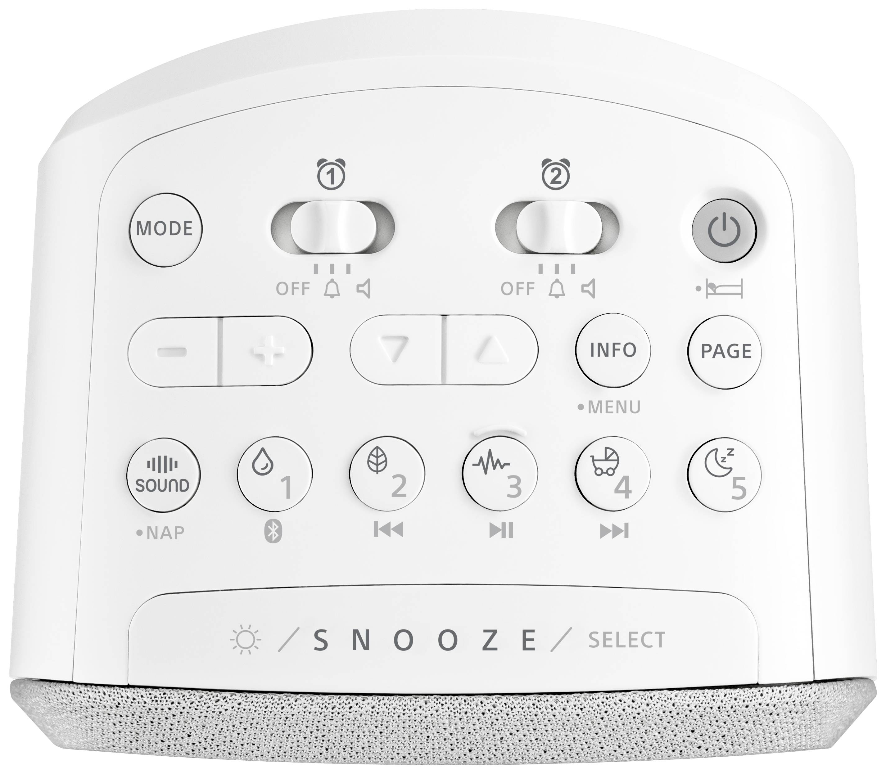 Sangean DCR-83 Tischradio DAB+, UKW AUX, Bluetooth®, USB Akku-Ladefunktion, Weckfunktion Weiß