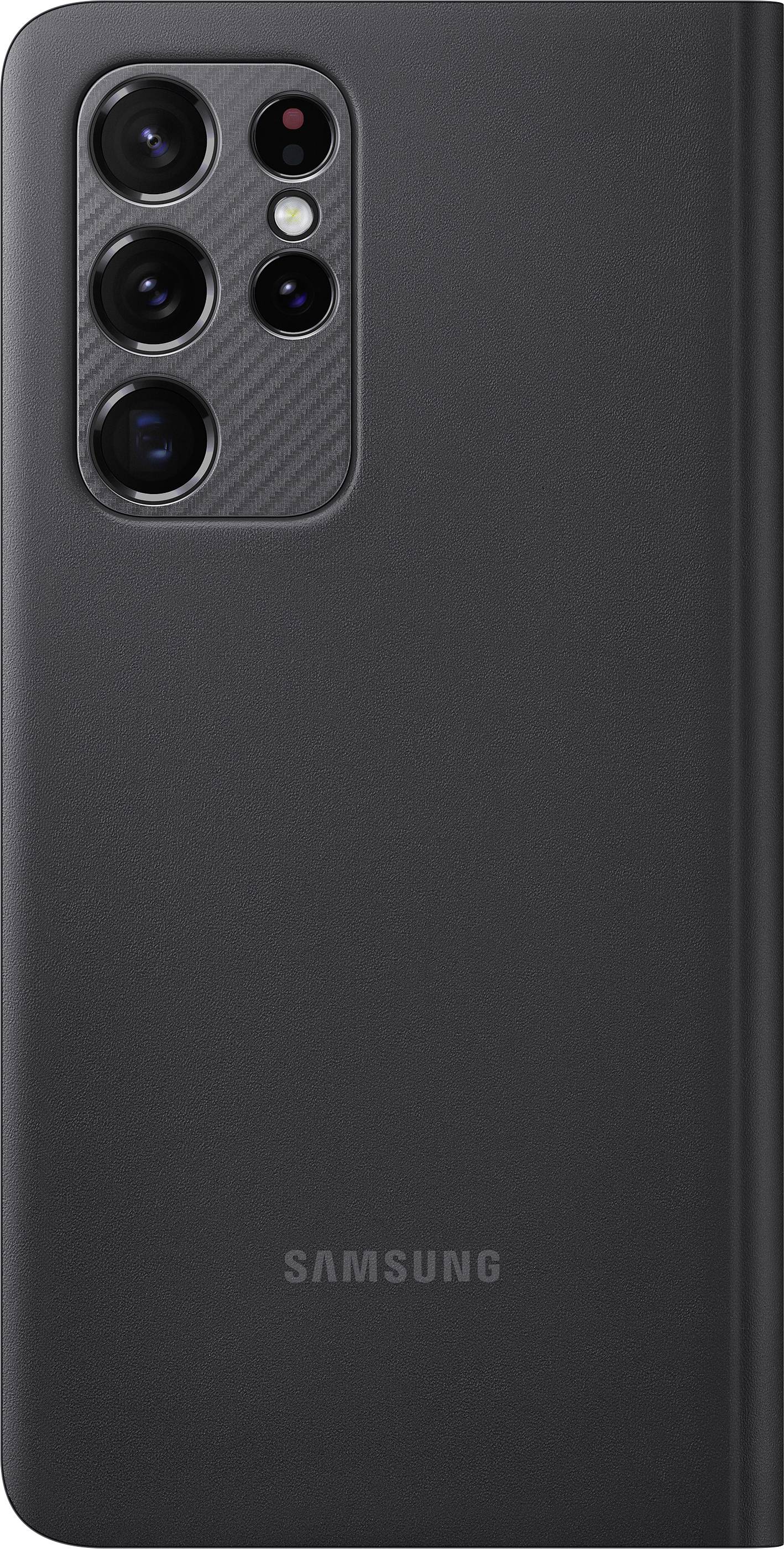 Samsung Smart Clear View Cover+ Pen Cover Samsung Galaxy S21 Ultra (5G) Schwarz Handy Flip Case, Stoßfest