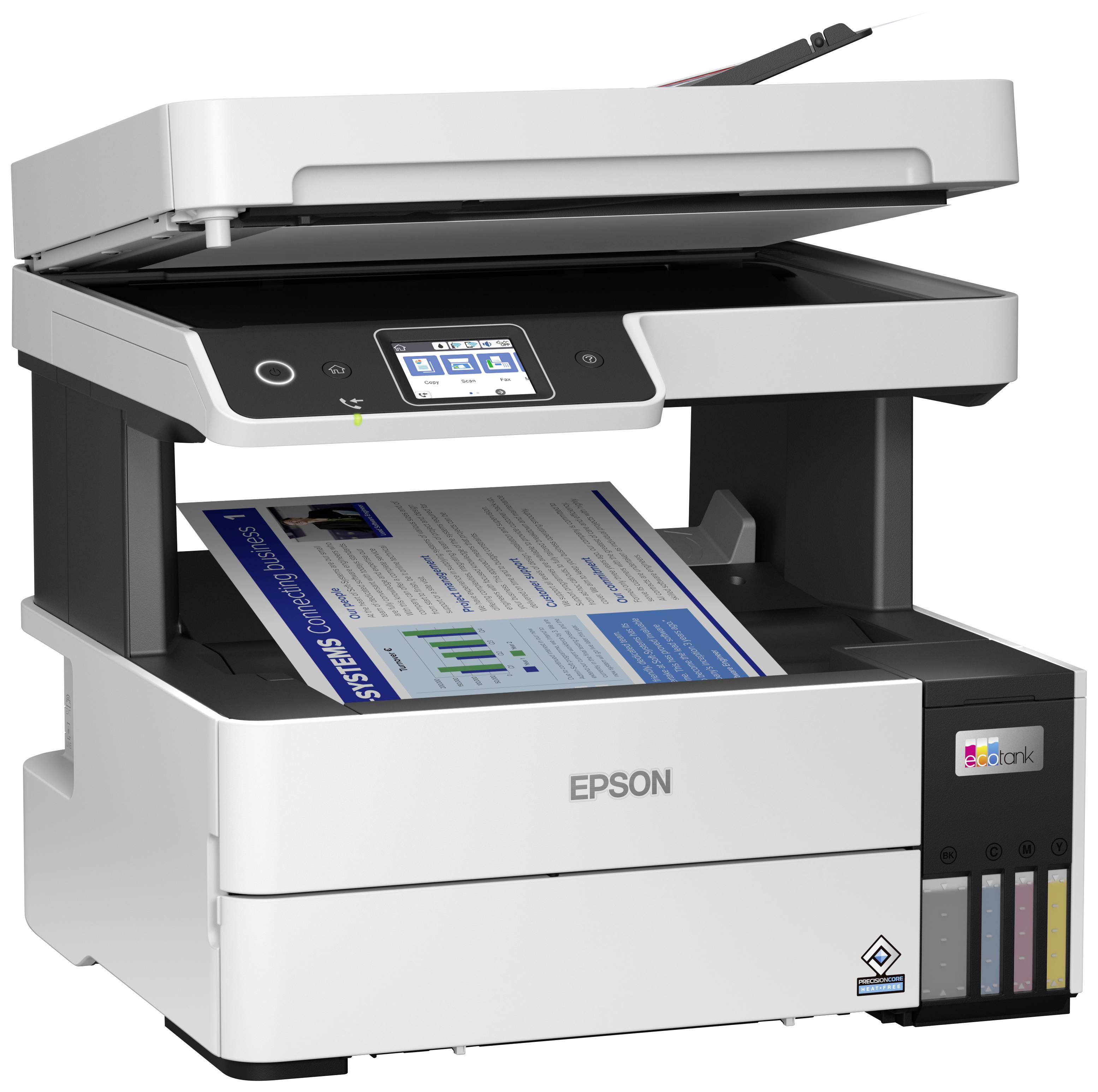 Epson EcoTank ET-5170 Multifunktionsdrucker Tintenstrahl Farbe A4, A4, A6 Drucker, Scanner, Kopierer, Fax WLAN