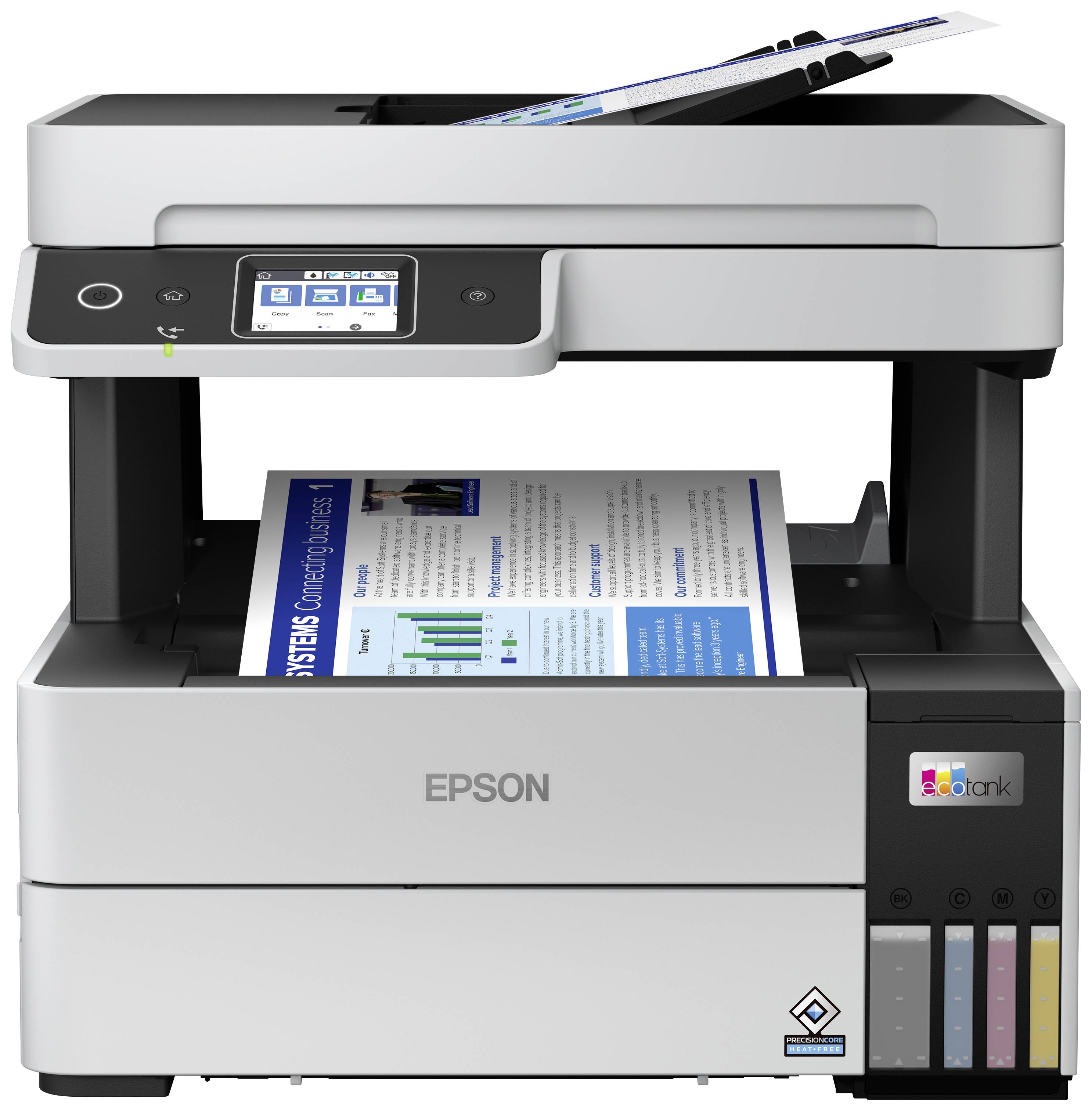 Epson EcoTank ET-5170 Multifunktionsdrucker Tintenstrahl Farbe A4, A4, A6 Drucker, Scanner, Kopierer, Fax WLAN