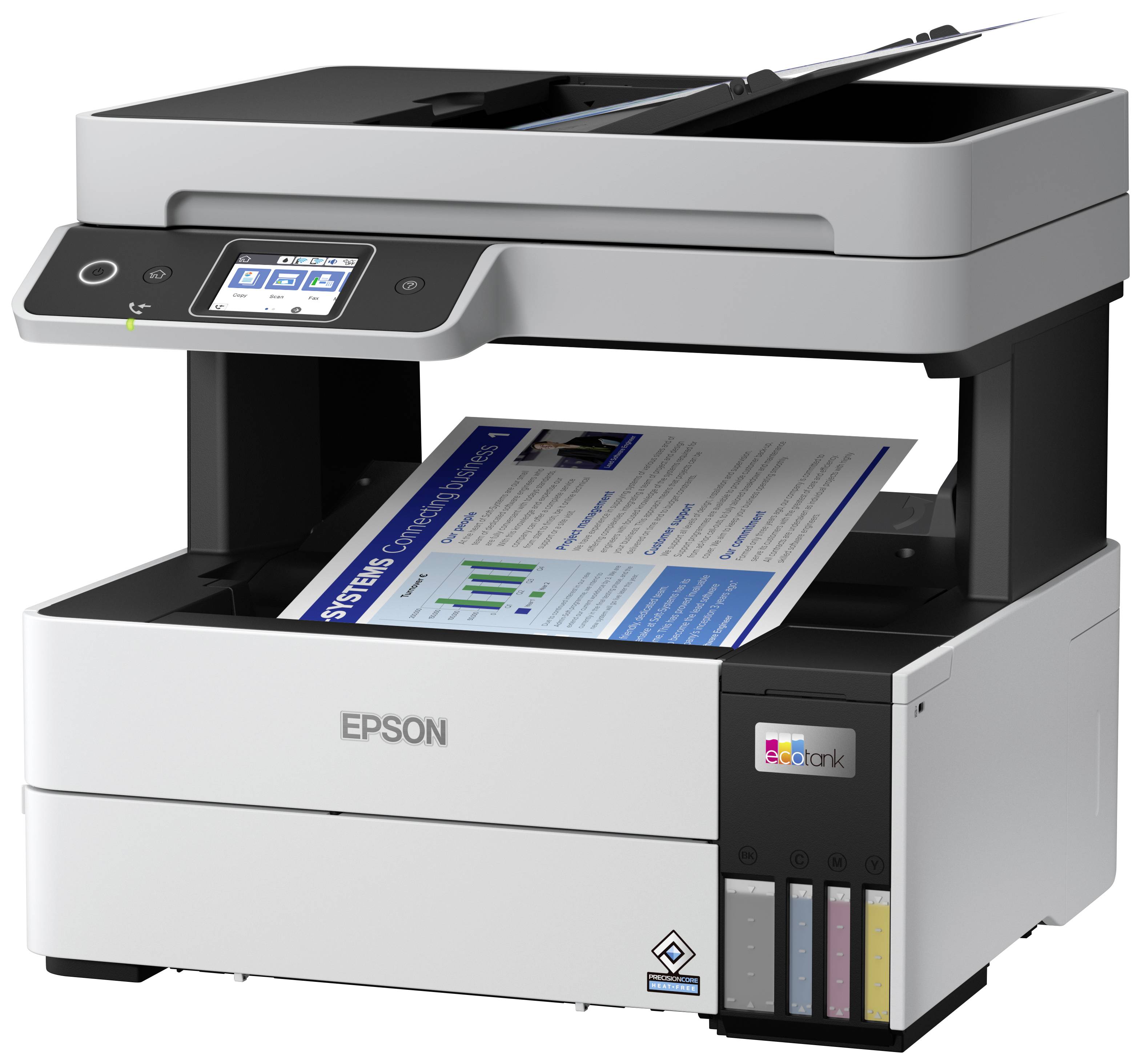 Epson EcoTank ET-5170 Multifunktionsdrucker Tintenstrahl Farbe A4, A4, A6 Drucker, Scanner, Kopierer, Fax WLAN