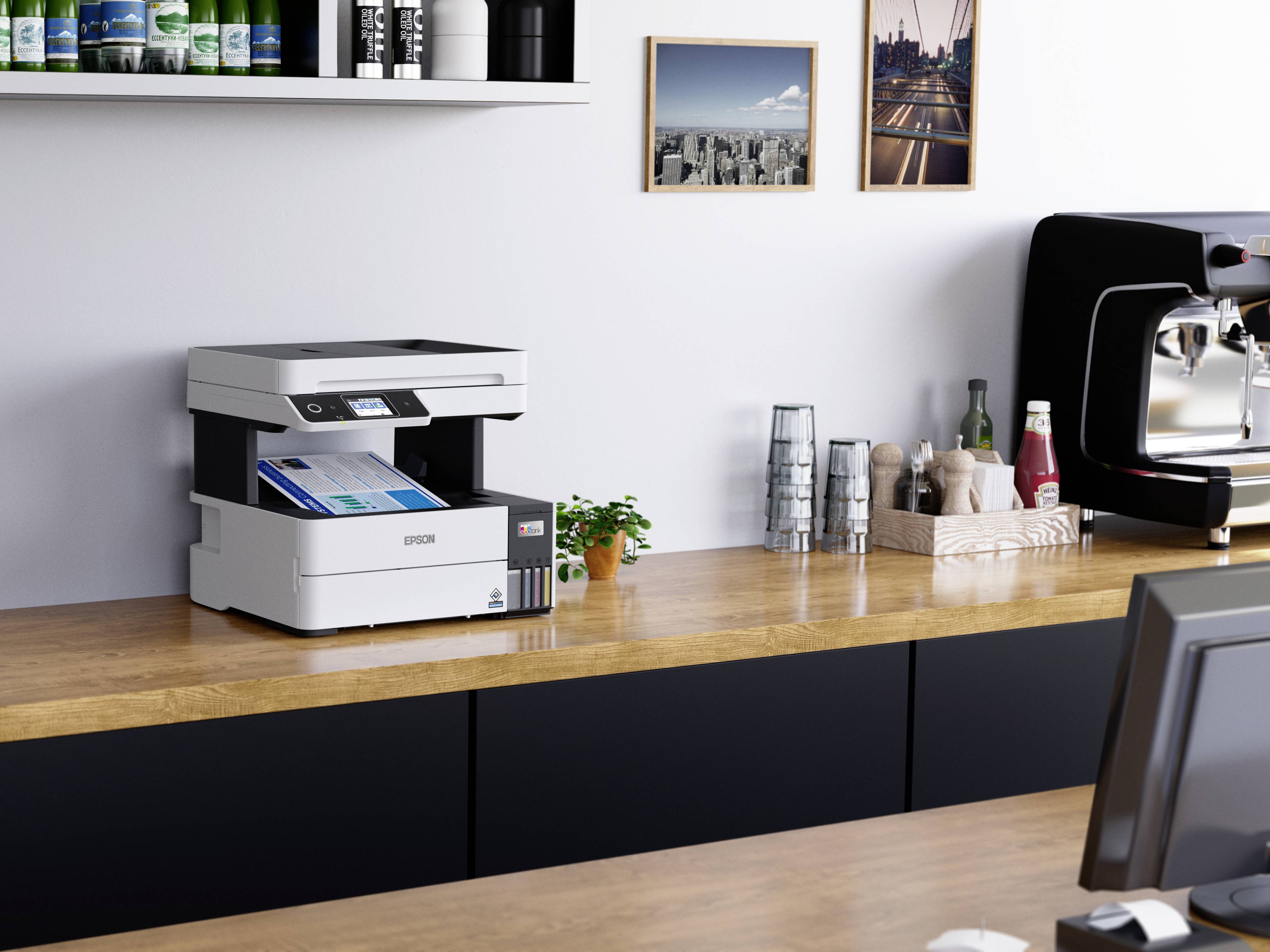 Epson EcoTank ET-5170 Multifunktionsdrucker Tintenstrahl Farbe A4, A4, A6 Drucker, Scanner, Kopierer, Fax WLAN