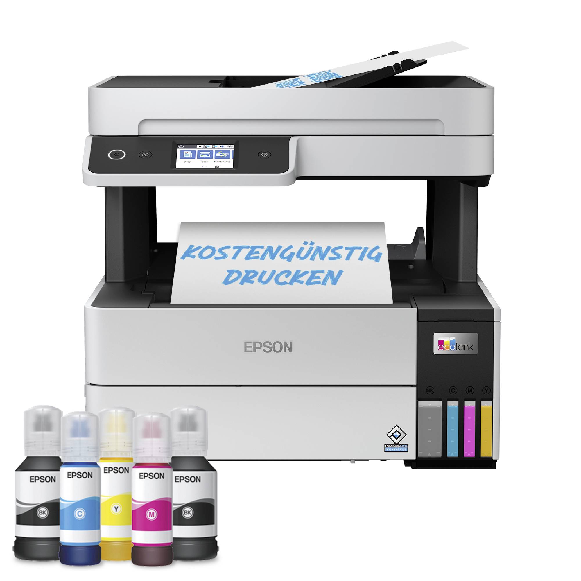 Epson EcoTank ET-5150 Multifunktionsdrucker Tintenstrahl Farbe A4, A4, A6 Drucker, Scanner, Kopierer WLAN