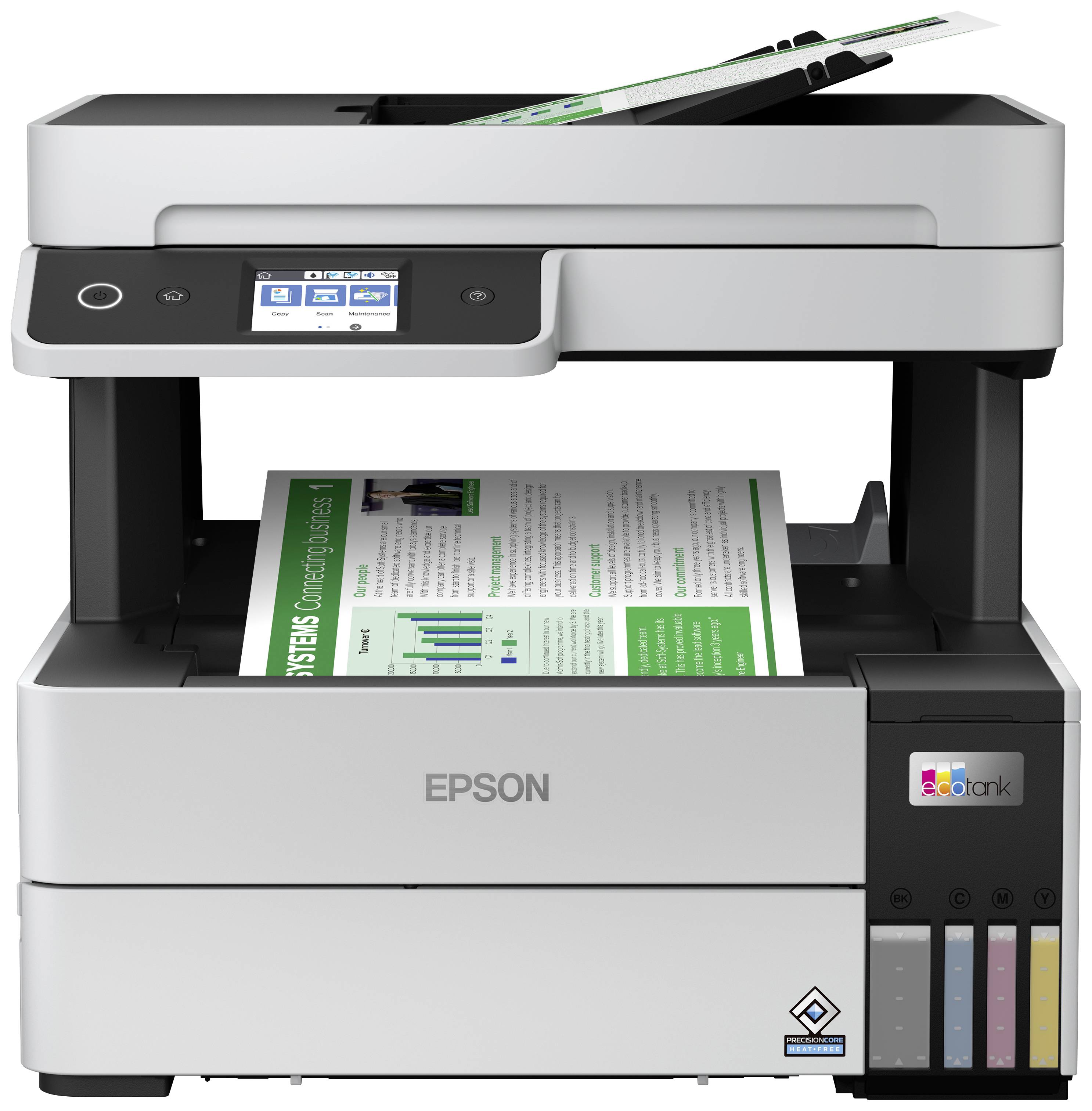 Epson EcoTank ET-5150 Multifunktionsdrucker Tintenstrahl Farbe A4, A4, A6 Drucker, Scanner, Kopierer WLAN