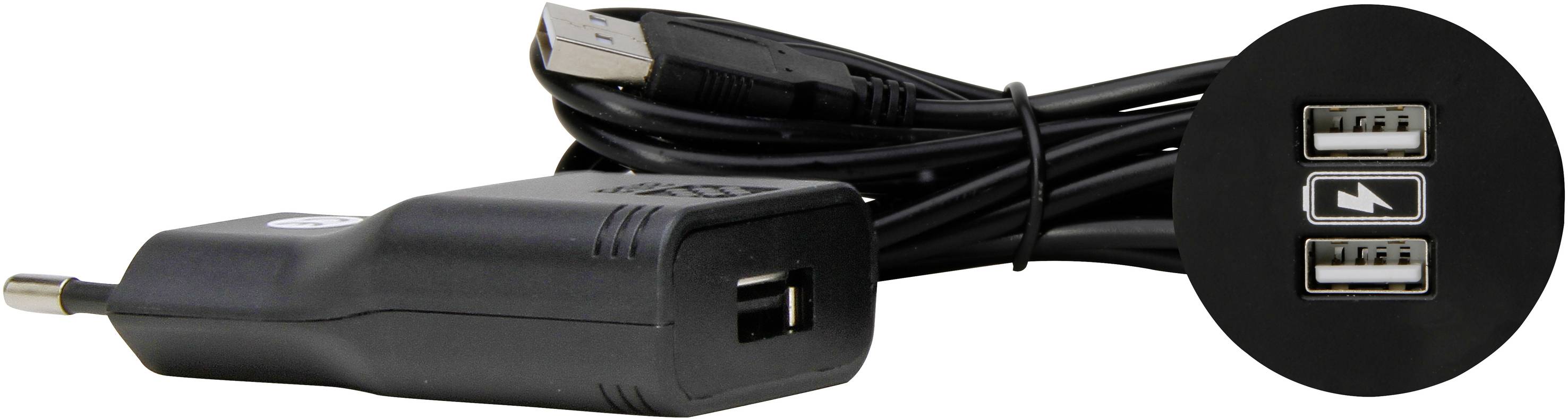 Kopp 939722011 Einbau-Steckdose mit USB IP20 Schwarz
