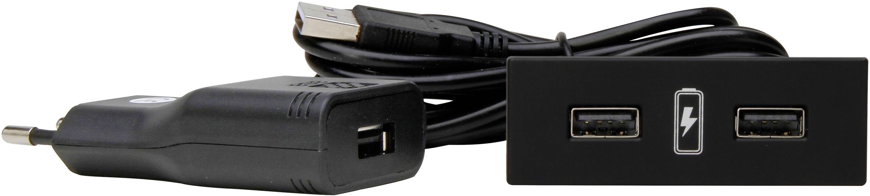 Kopp 939732018 Einbau-Steckdose mit USB IP20 Schwarz