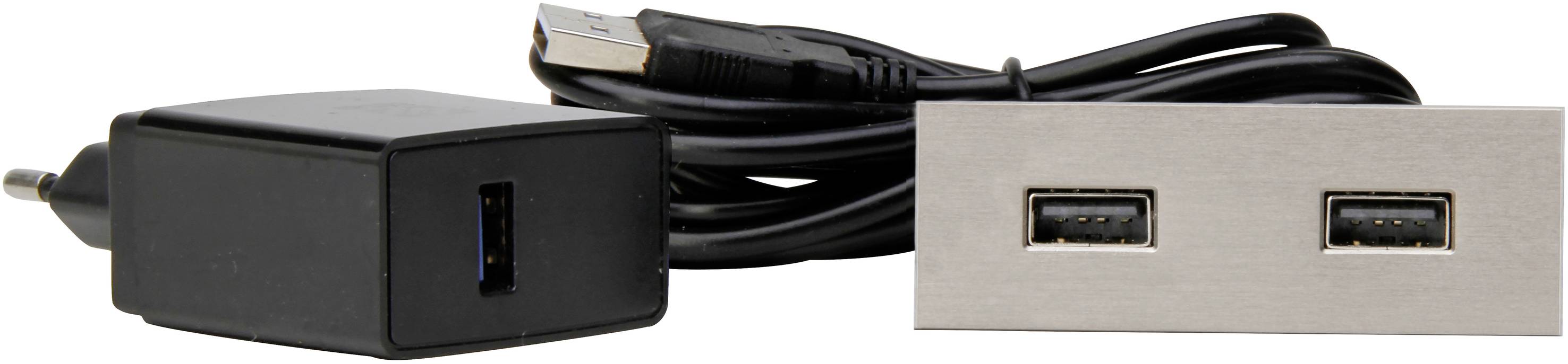 Kopp 939750010 Einbau-Steckdose mit USB IP20 Edelstahl