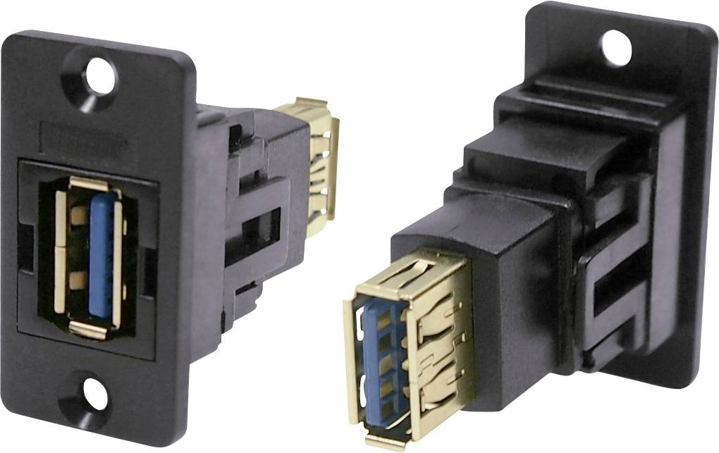 Cliff Adapter, Buchse, Einbau USB-Buchse Typ A - USB-Buchse Typ A CP30605N Inhalt: 1 St.