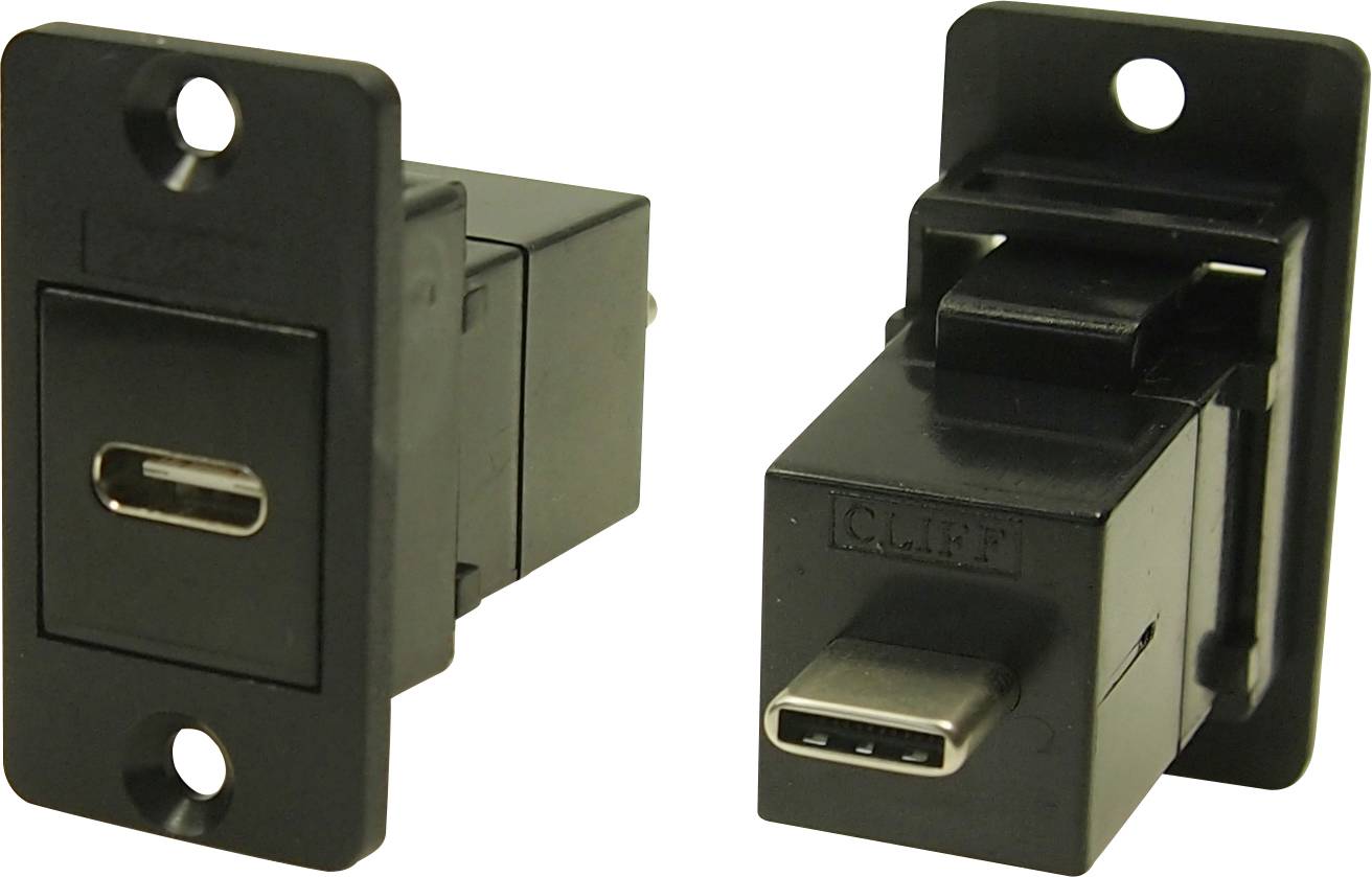 Cliff Adapter, Buchse, Einbau USB-Buchse Typ C - USB-Stecker Typ B CP30611 Inhalt: 1 St.