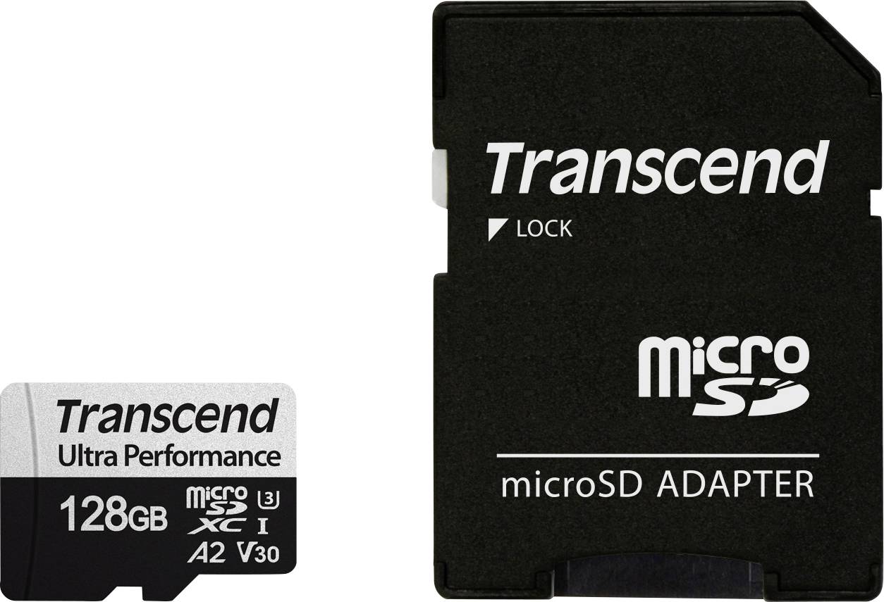 Transcend microSDXC 340S microSDHC-Karte 128GB Class 10, Class 3 UHS-I
