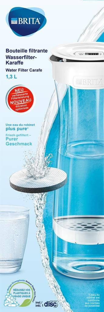 Brita Karaffe 4006387051785 Wasserfilter 1.3 l Weiß, Grau