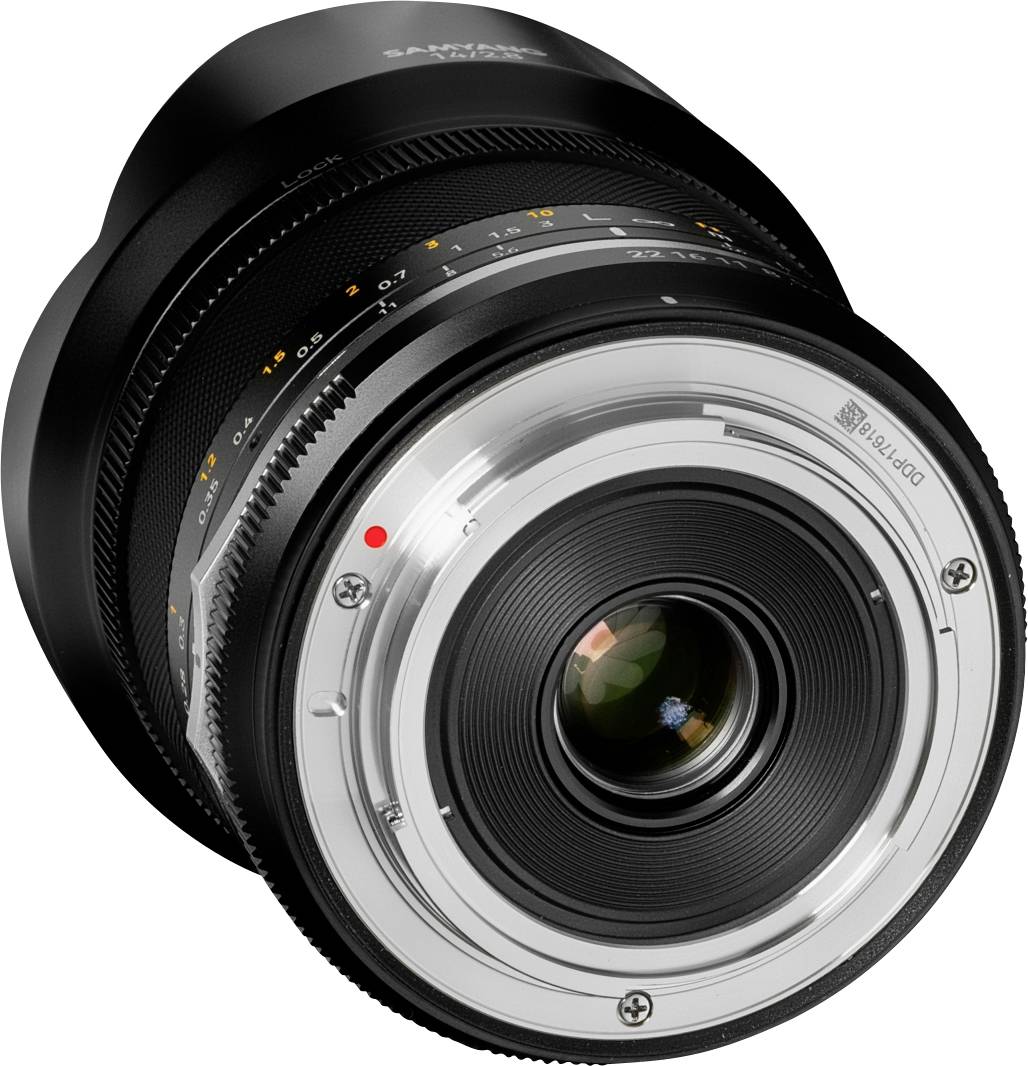 Samyang MF 14 mm F2,8 MK2 Canon EF 22985 Weitwinkel-Objektiv f/2.8 - 22 14 mm (max)