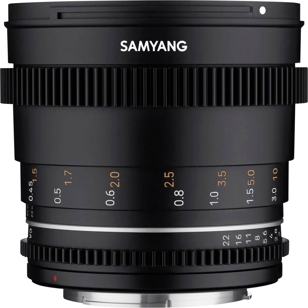 Samyang MF 50 mm T1,5 VDSLR MK2 Sony E 23015 Standard-Objektiv f/1.5 - 22 50 mm (max)