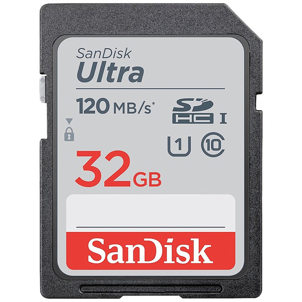 SanDisk SDHC Ultra 32GB (Class 10/UHS-I/120MB/s) SDHC-Karte 32GB Class 10, UHS-I