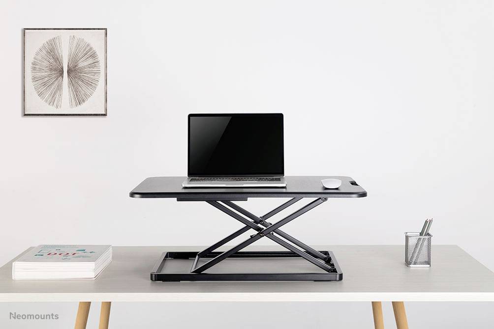 Neomounts NS-WS050BLACK Sitz-Steh-Schreibtischaufsatz Höhen-Bereich: 4.5 bis 40.5cm Schwarz