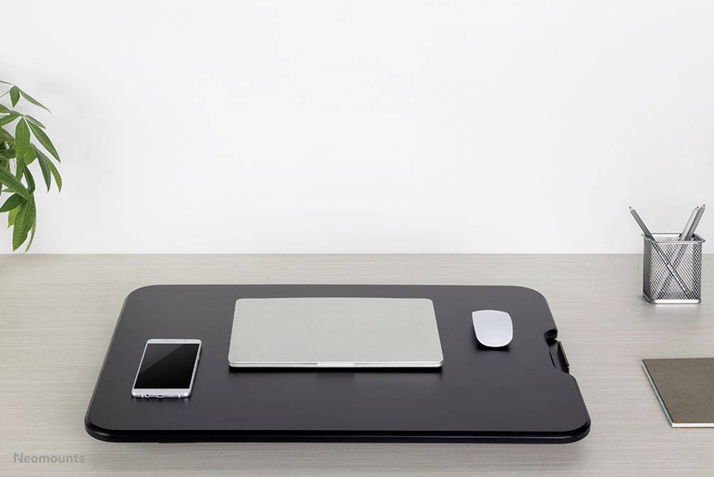 Neomounts NS-WS050BLACK Sitz-Steh-Schreibtischaufsatz Höhen-Bereich: 4.5 bis 40.5cm Schwarz