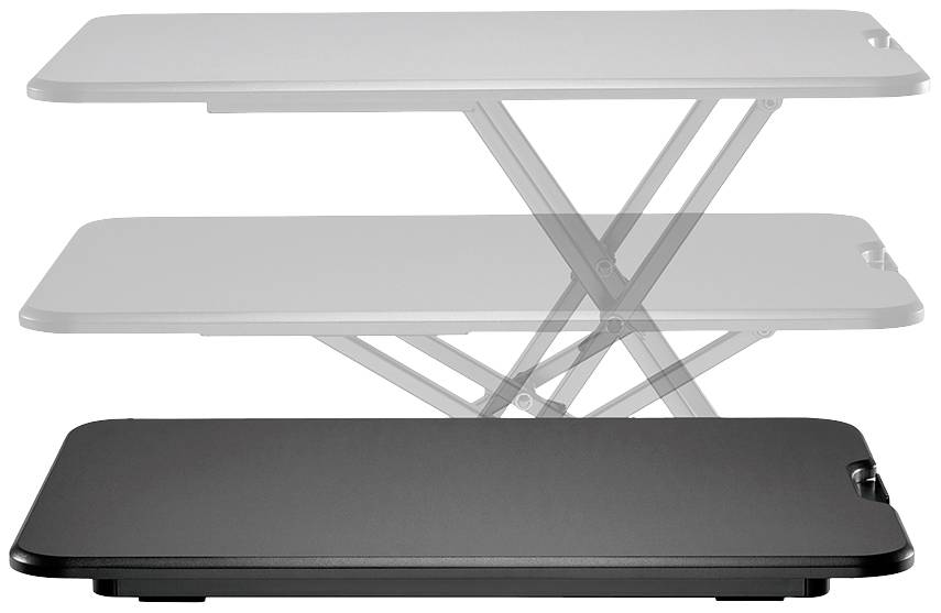 Neomounts NS-WS050BLACK Sitz-Steh-Schreibtischaufsatz Höhen-Bereich: 4.5 bis 40.5cm Schwarz