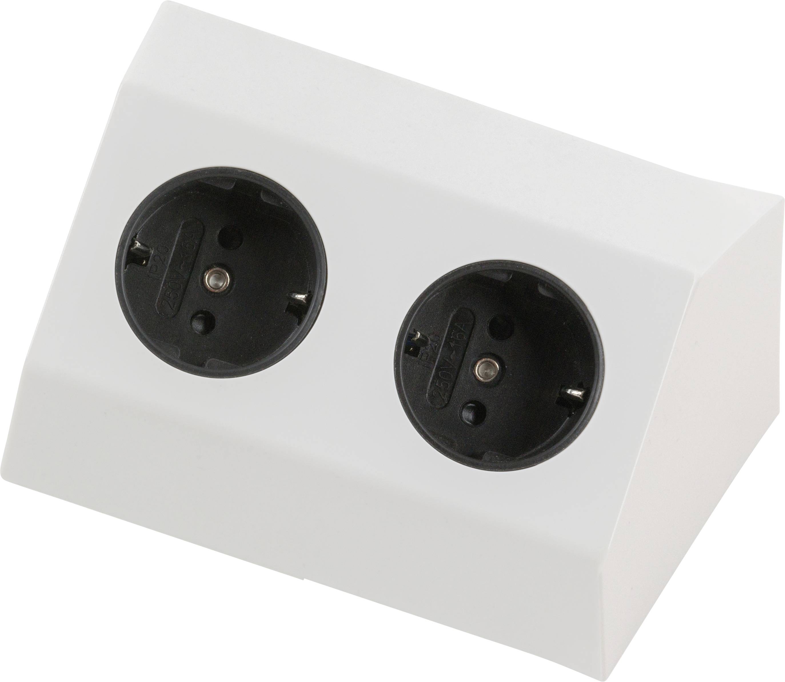 Heitronic 500069 Steckdosenleiste Weiß, Silber 1St.