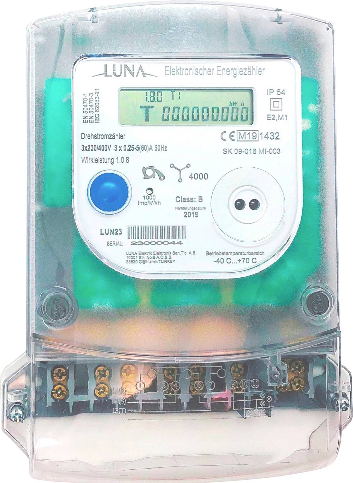LUNA LUN23 Drehstromzähler digital MID-konform: Ja 1 St.