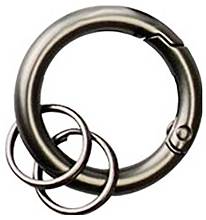 Basi Schlüsselring 0006-0156 4026434178845 Grau (matt), Schwarz 10St.