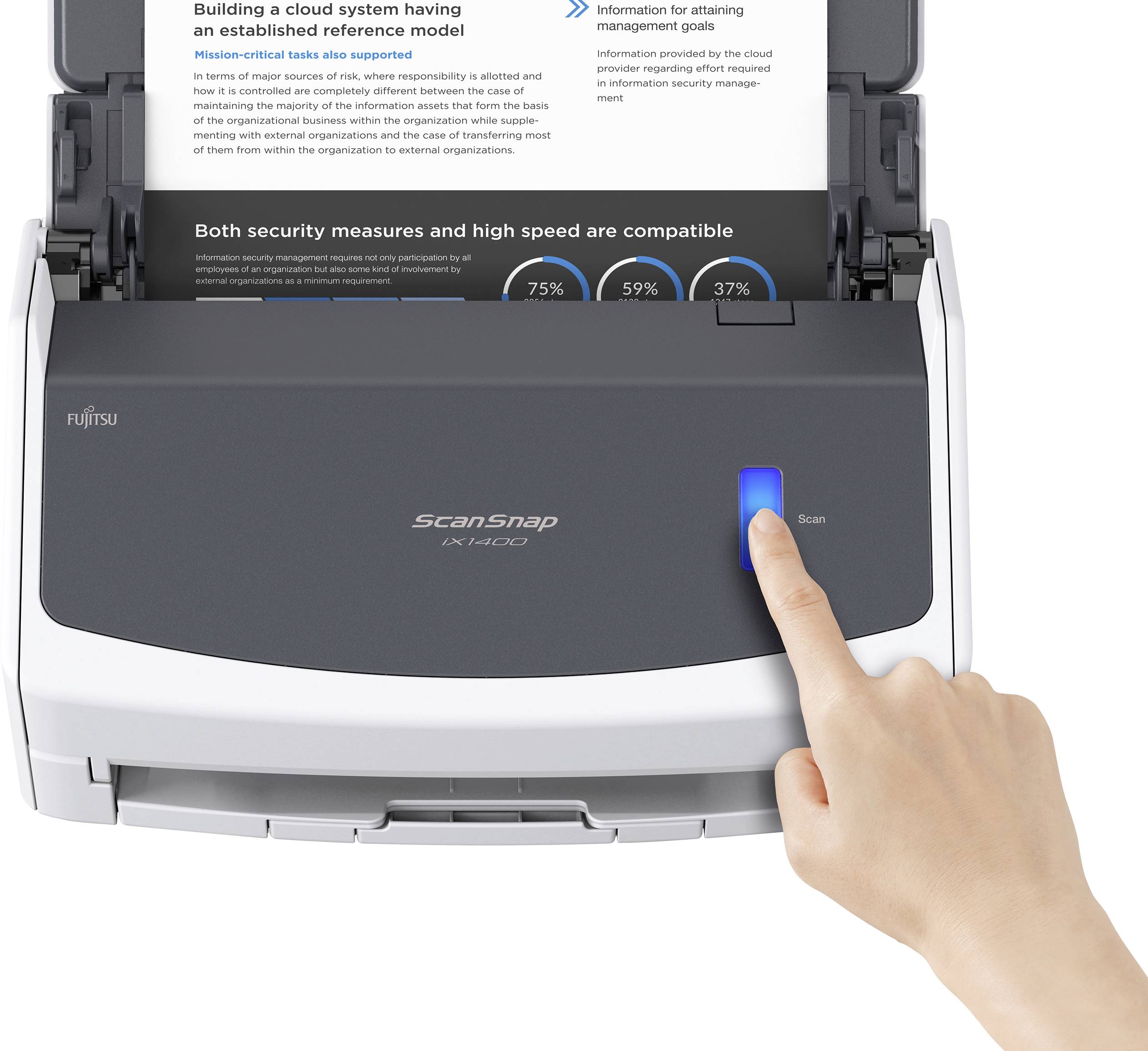 Fujitsu ScanSnap iX1400 Duplex-Dokumentenscanner A4 600 x 600 40 Seiten/min USB