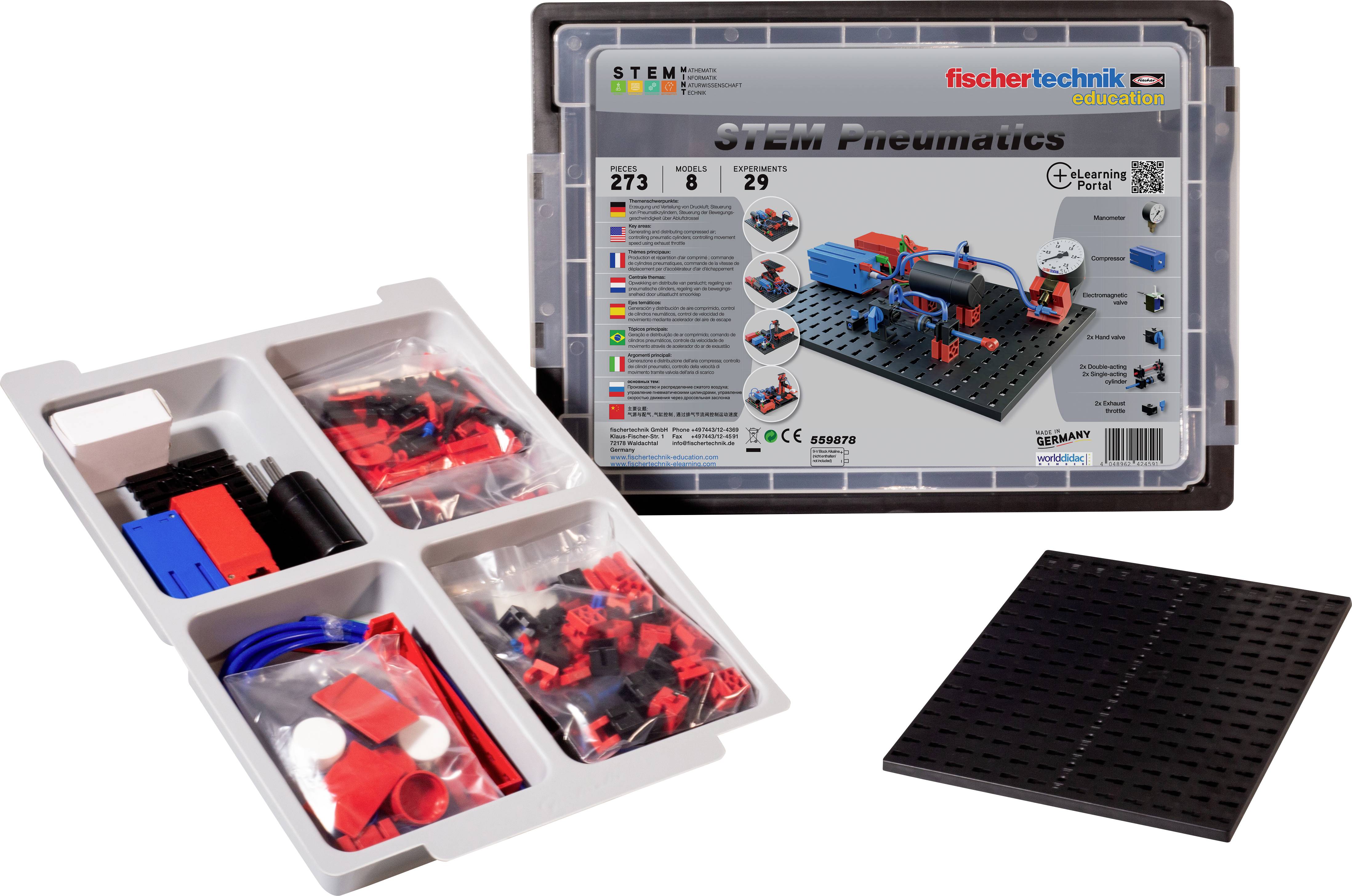 Fischertechnik education STEM Pneumatics MINT Kits Bausatz STEM Pneumatics 2-4 Schüler