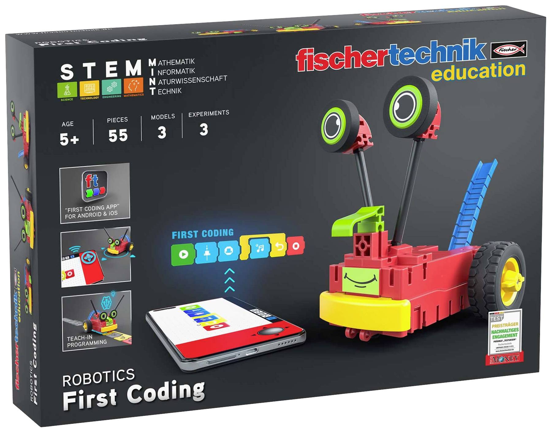 Fischertechnik education Roboter Bausatz Robotics First Coding 560843