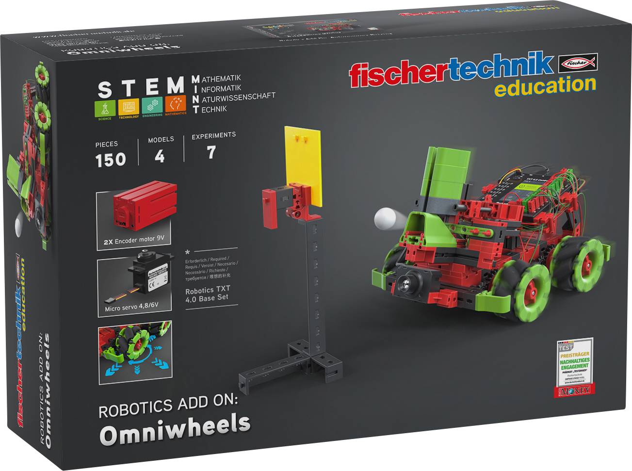 Fischertechnik education Erweiterungsmodul Roboter Robotics: Add On Omniwheels 559898