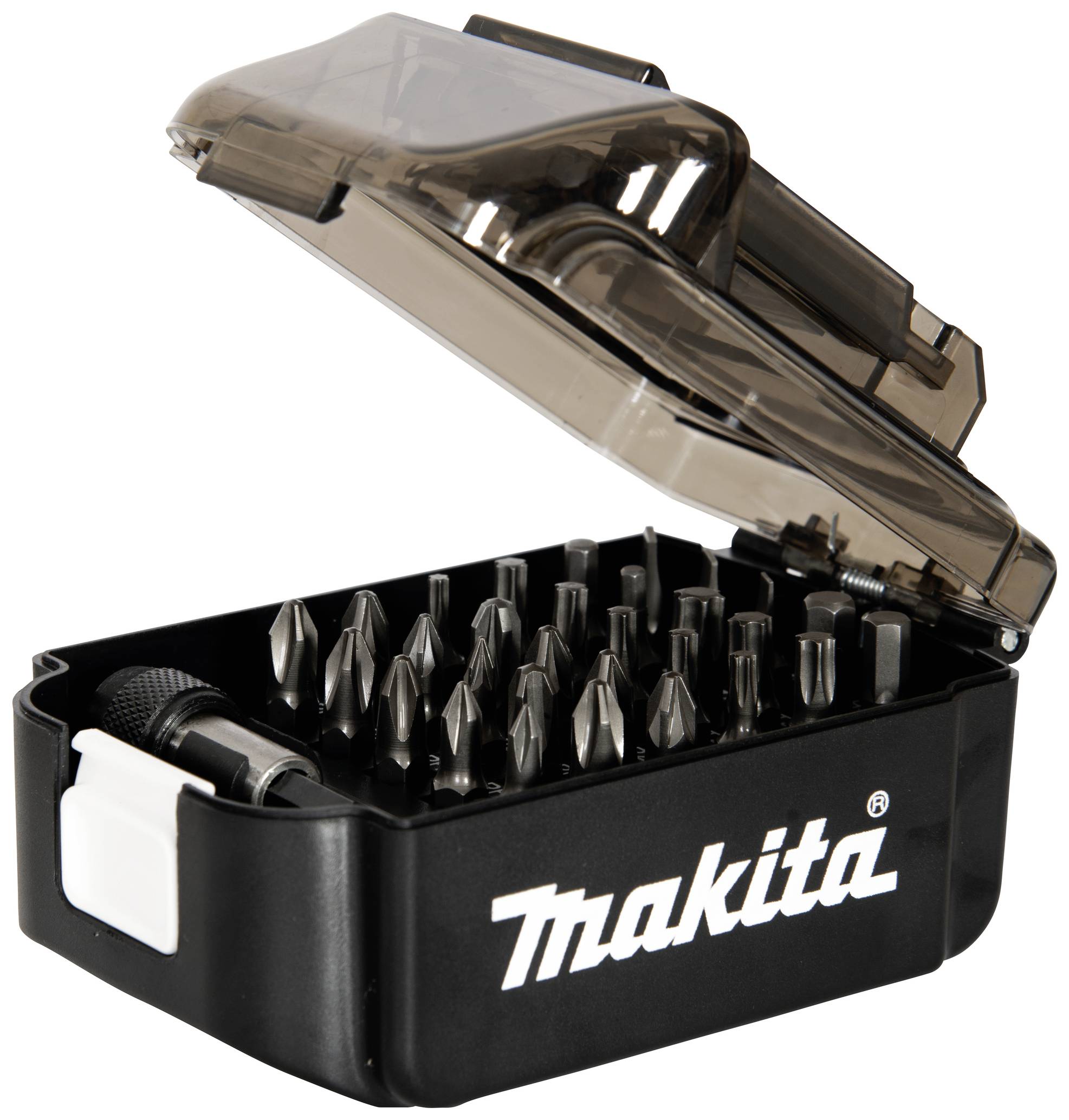 Makita E-00016 E-00016 Bit-Set 31teilig Kreuzschlitz Pozidriv, Kreuzschlitz Phillips, Innen-Sechskant, Innen-Sechsrund (TX), Schlitz inkl. Bithalter