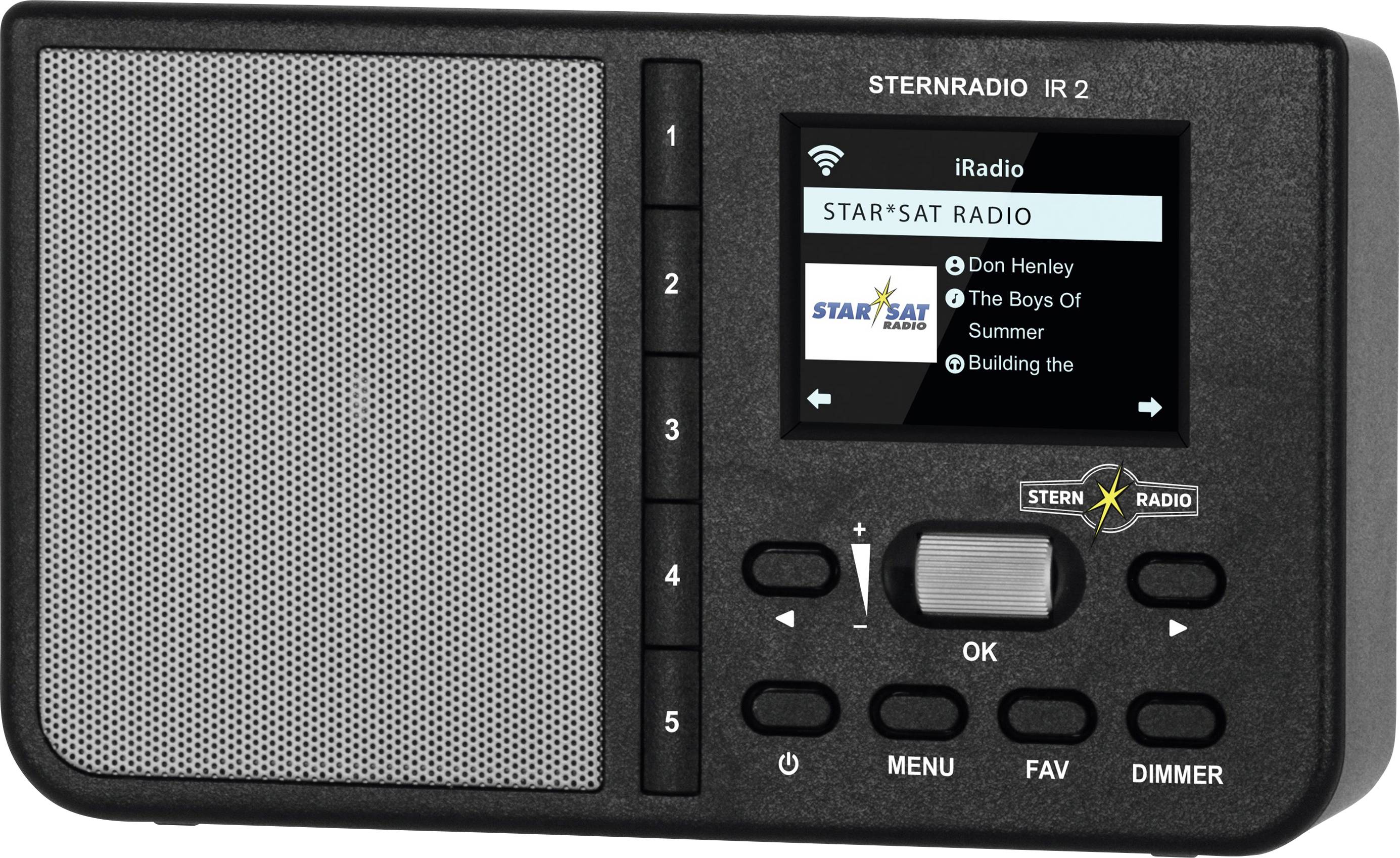 TechniSat STERNRADIO IR 2 Internet Tischradio Internet AUX, WLAN, Internetradio Weckfunktion, wiederaufladbar Schwarz