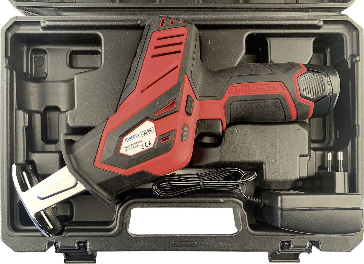 Kunzer Akku-Säbelsäge 7AFS02 inkl. Akku, inkl. Ladegerät, inkl. Koffer 12V 2Ah