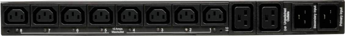 Tripp Lite PDUMH20HVAT 19 Zoll Verteilereinbaueinheit 1 HE Kaltgeräte-Steckdose C13 10A, Kaltgeräte-Steckdose C19 16A Geeigne