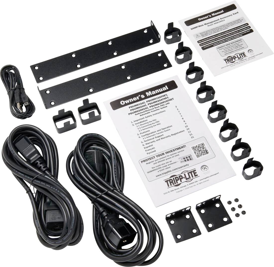 Tripp Lite PDUMH20HVAT 19 Zoll Verteilereinbaueinheit 1 HE Kaltgeräte-Steckdose C13 10A, Kaltgeräte-Steckdose C19 16A Geeigne