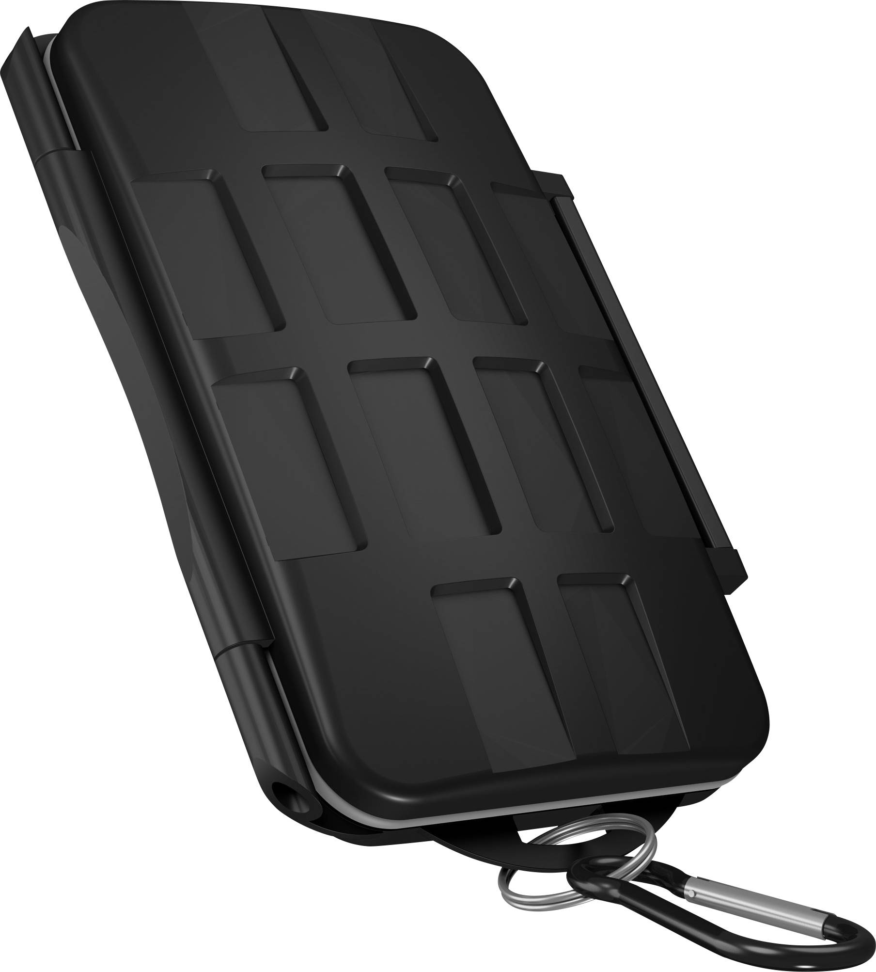 ICY BOX 60751 Speicherkarten-Tasche SD-Karte, microSD-Karte, CFast-Karte Schwarz/Grau