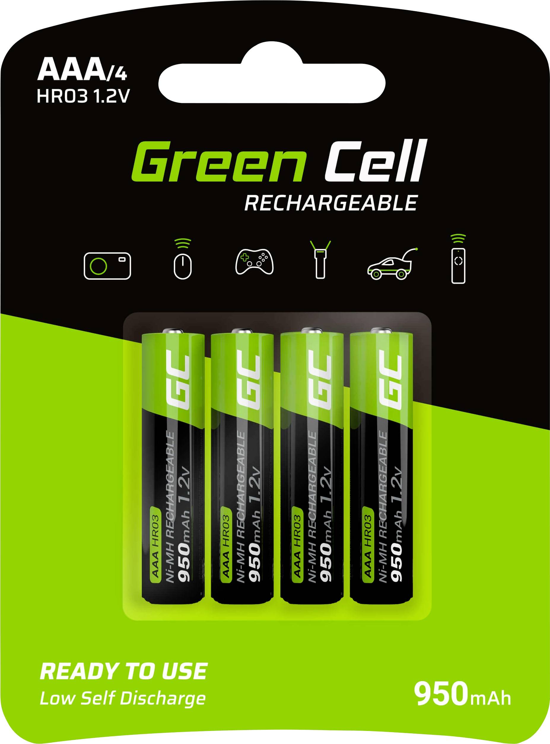 Green Cell HR03 Micro (AAA)-Akku NiMH 950 mAh 1.2V 4St.