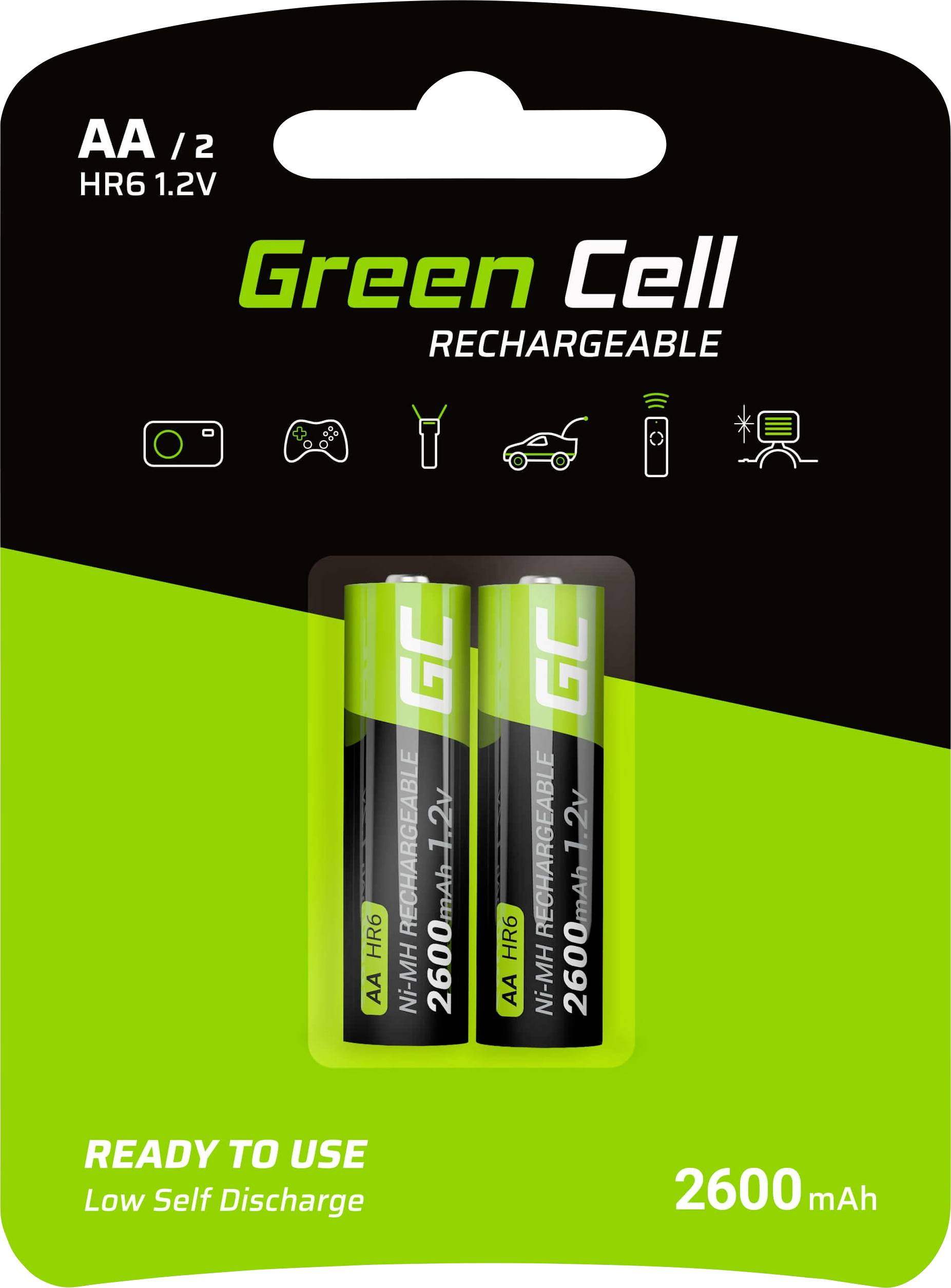 Green Cell HR6 Mignon (AA)-Akku NiMH 2600 mAh 1.2V 2St.
