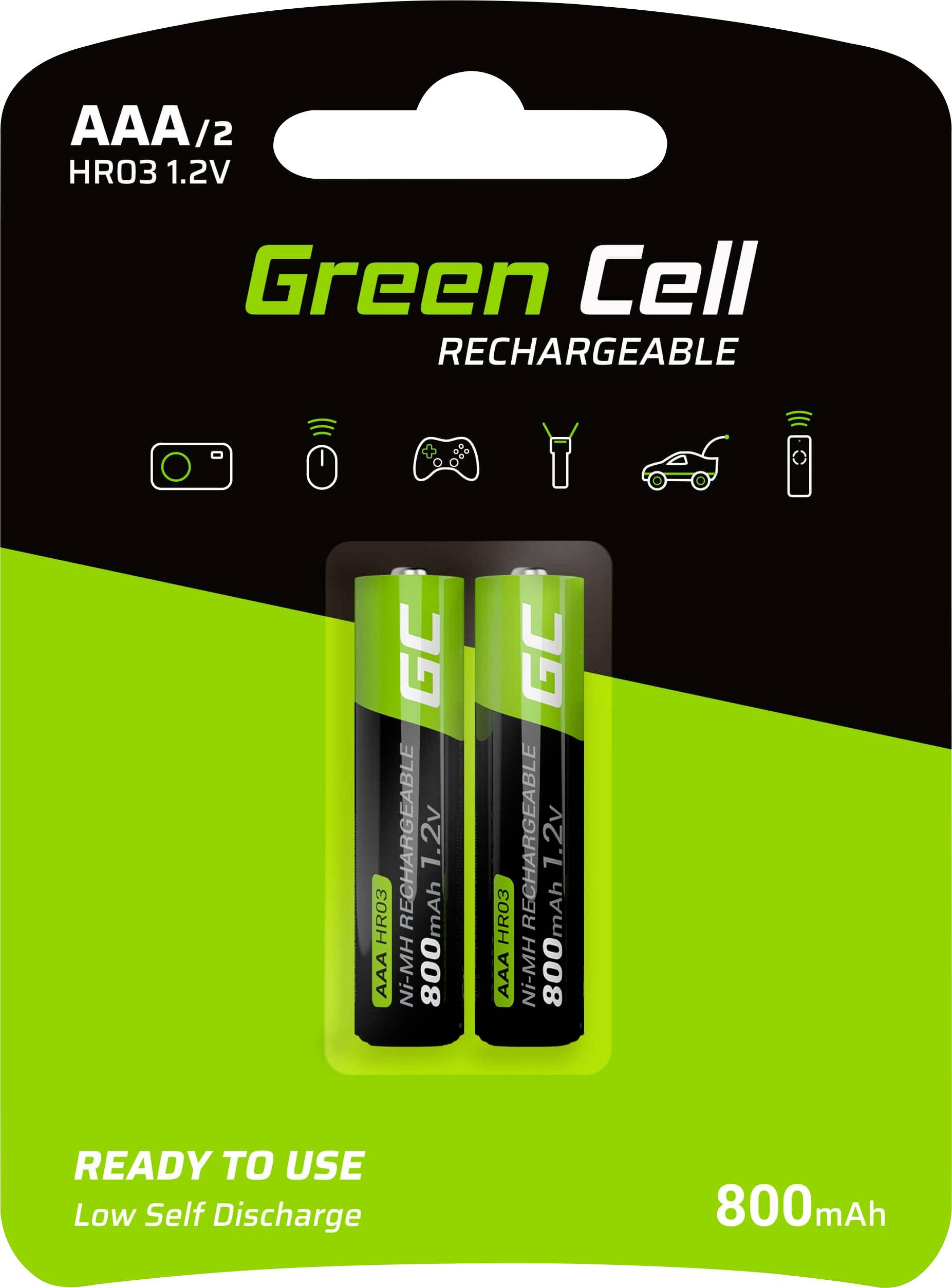 Green Cell HR03 Micro (AAA)-Akku NiMH 800 mAh 1.2V 2St.