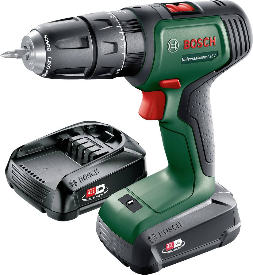 Bosch Home and Garden UniversalImpact 18V -Akku-Schlagbohrschrauber inkl. 2. Akku, inkl. Ladegerät, inkl. Koffer