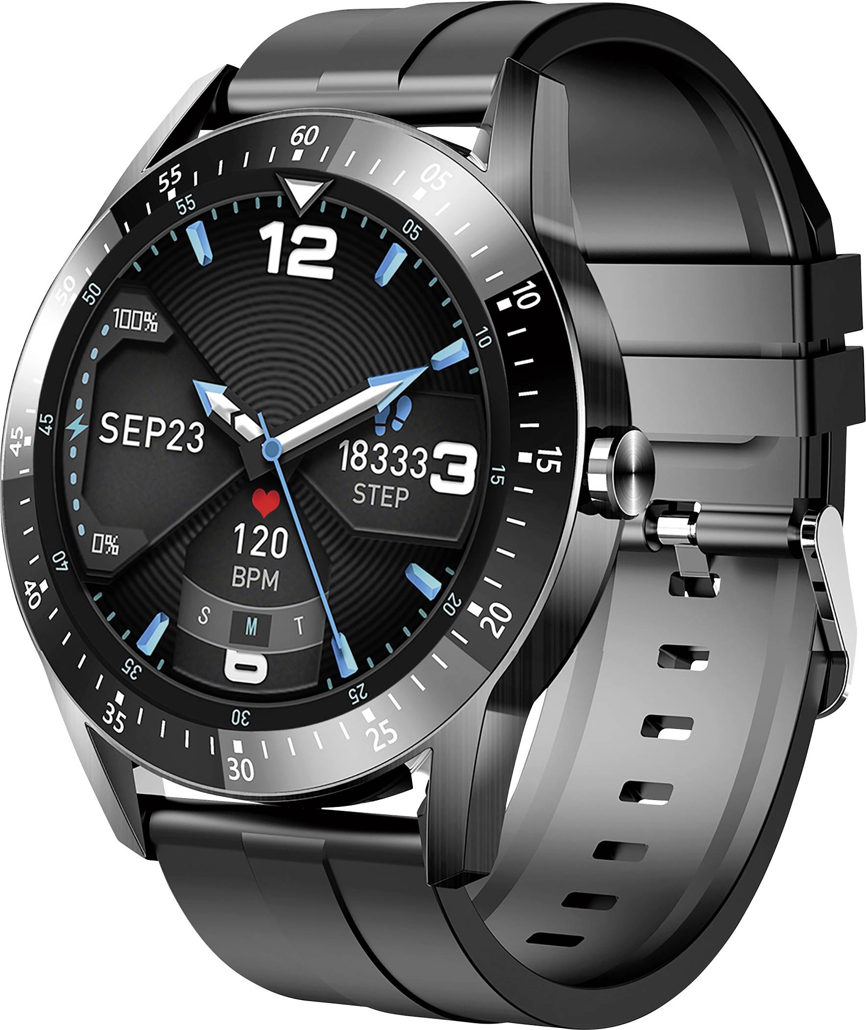 JayTech SWS 11 Smartwatch 46 mm Uni Schwarz