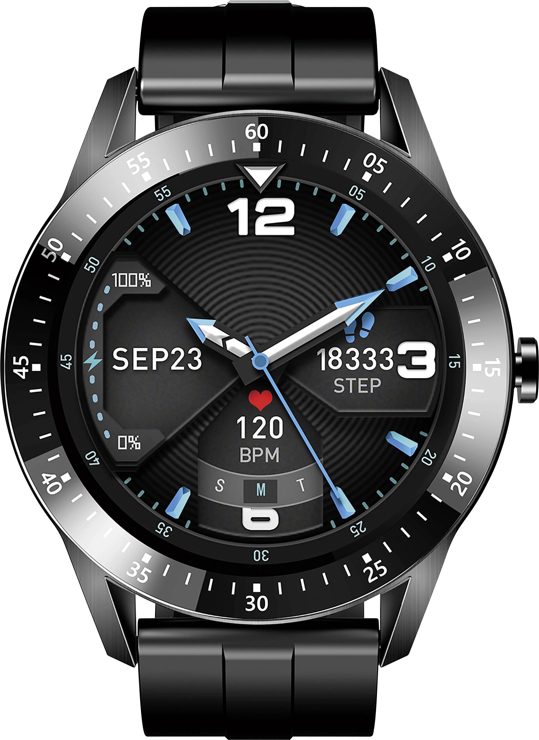 JayTech SWS 11 Smartwatch 46mm Uni Schwarz