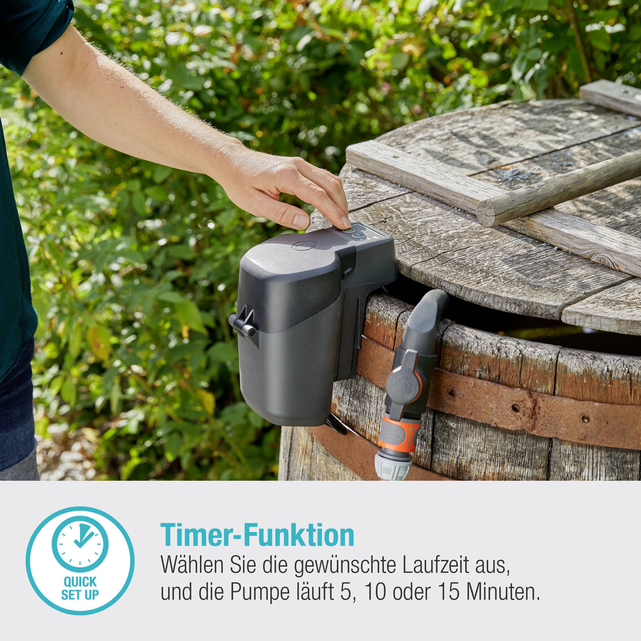 GARDENA 14602-66 2000/2 18V P4A solo Fasspumpe 2.000 l/h