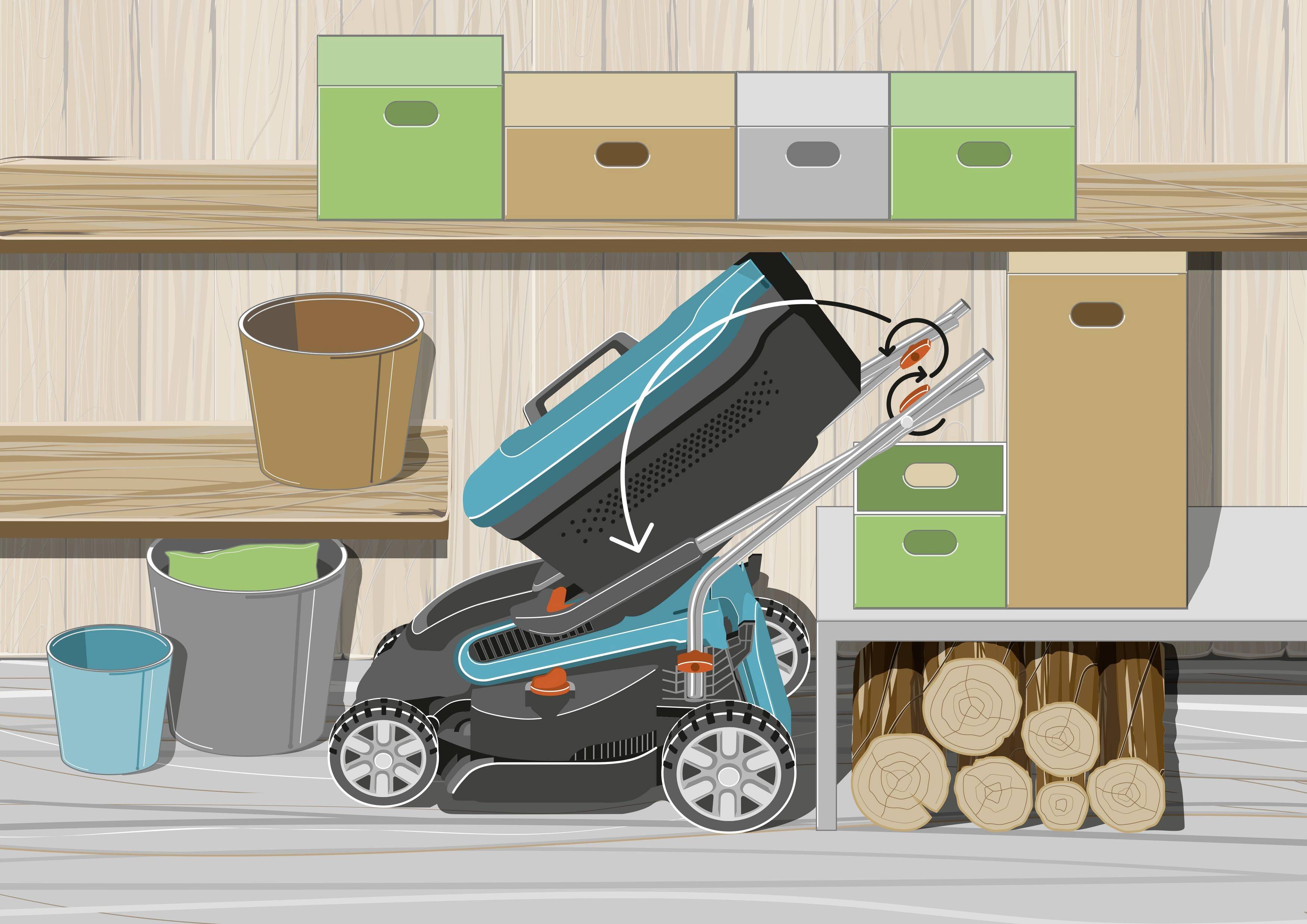 GARDENA PowerMax 32/36V P4A Ready-To-Use-Set Akku Rasenmäher inkl. 2. Akku, inkl. Ladegerät, mit Ra